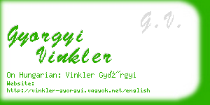 gyorgyi vinkler business card